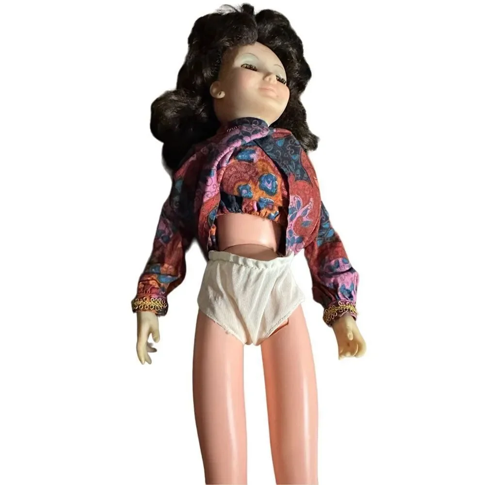 Vintage Hasbro 1972 Aimee Doll Brunette Mother Brown Eye Fashion Twist Waist 18”